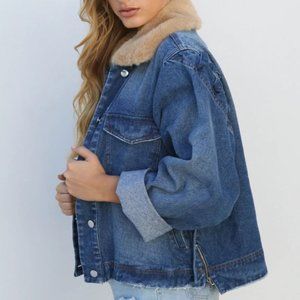 Oversized Denim Sidney Jacket Tiger Mist